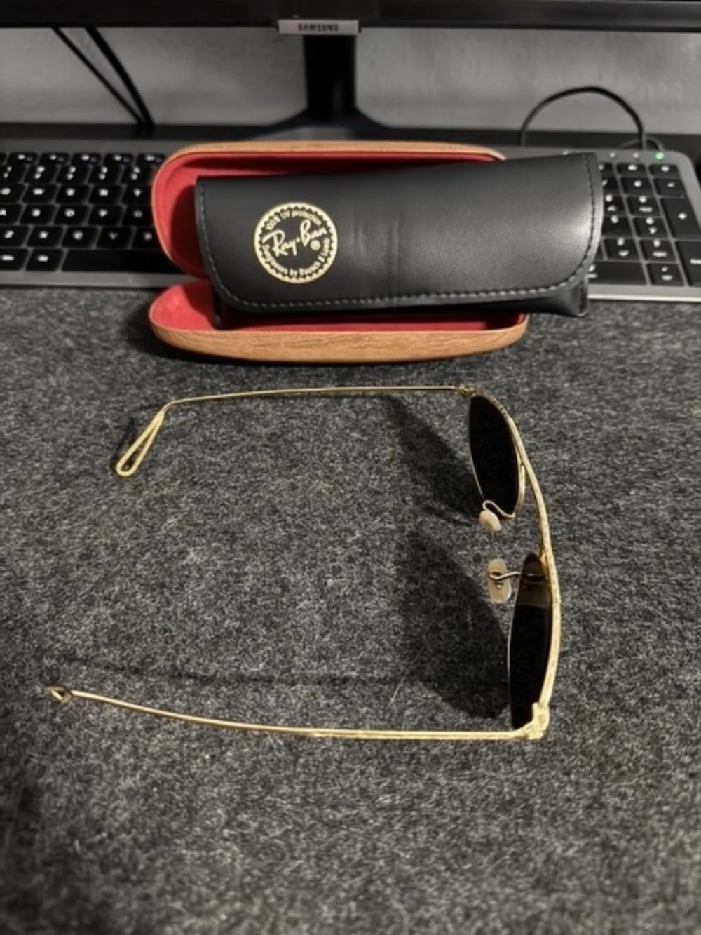 Ray-Ban USA NOS Vintage B&L Mod Aviator W2003 Etched Sunglasses - Pre-Owned